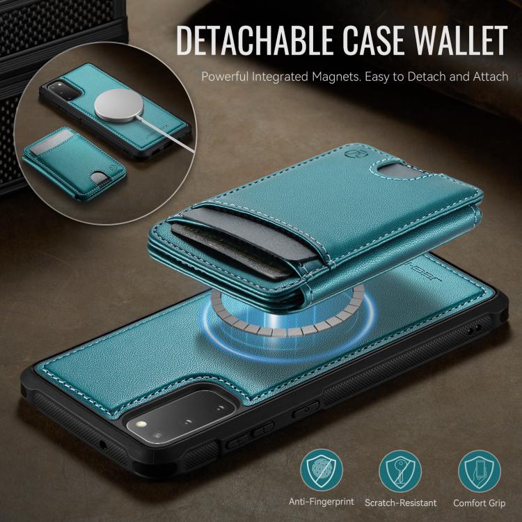 For Samsung Galaxy S20 JEEHOOD J10 Flip Card Bag MagSafe Split RFID Leather Phone Case