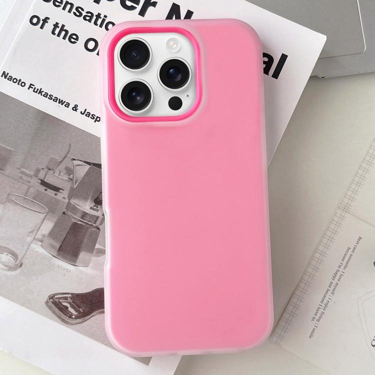 For iPhone 16 Pro Jelly Color Matte Feel PC Hybrid TPU Phone Case