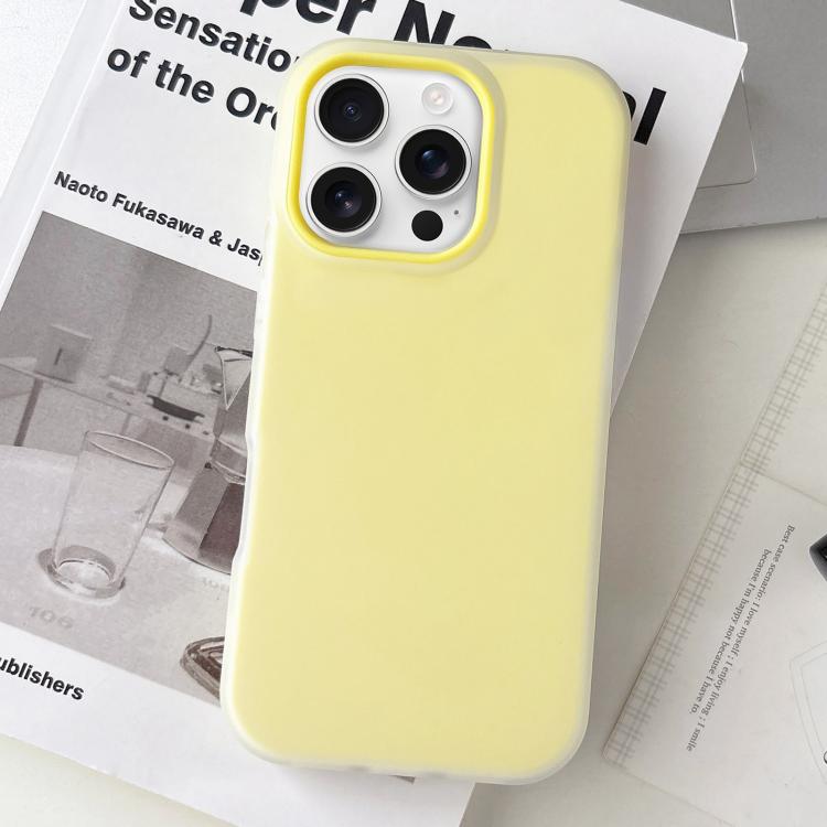 For iPhone 16 Pro Jelly Color Matte Feel PC Hybrid TPU Phone Case