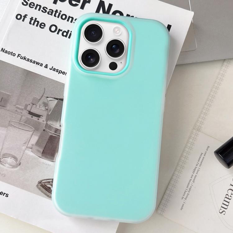 For iPhone 16 Pro Jelly Color Matte Feel PC Hybrid TPU Phone Case