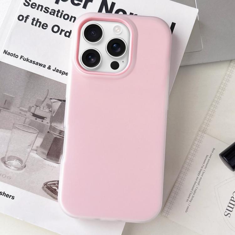 For iPhone 16 Pro Jelly Color Matte Feel PC Hybrid TPU Phone Case