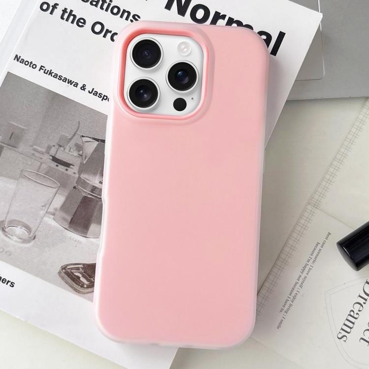 For iPhone 16 Pro Jelly Color Matte Feel PC Hybrid TPU Phone Case