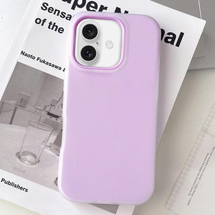 For iPhone 16 Jelly Color Matte Feel PC Hybrid TPU Phone Case