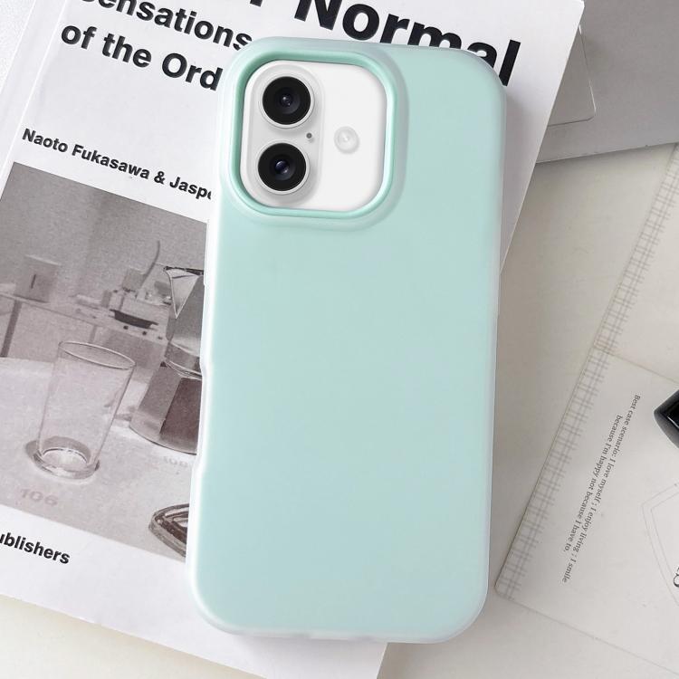 For iPhone 16 Jelly Color Matte Feel PC Hybrid TPU Phone Case