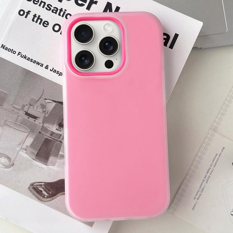 For iPhone 15 Pro Jelly Color Matte Feel PC Hybrid TPU Phone Case