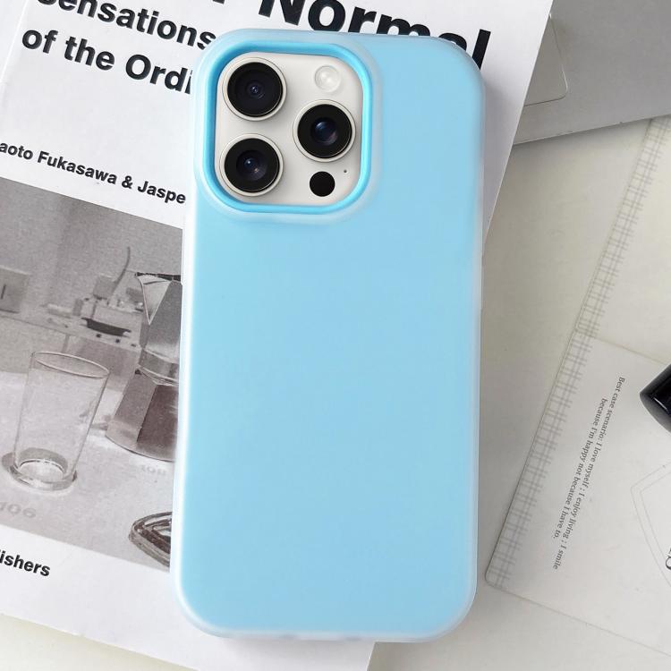 For iPhone 15 Pro Jelly Color Matte Feel PC Hybrid TPU Phone Case