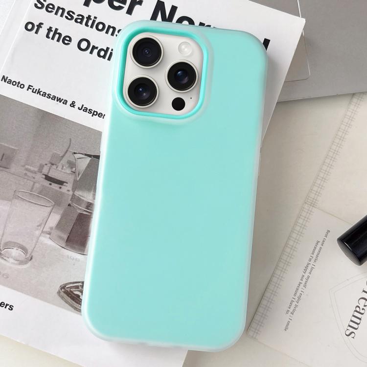 For iPhone 15 Pro Jelly Color Matte Feel PC Hybrid TPU Phone Case