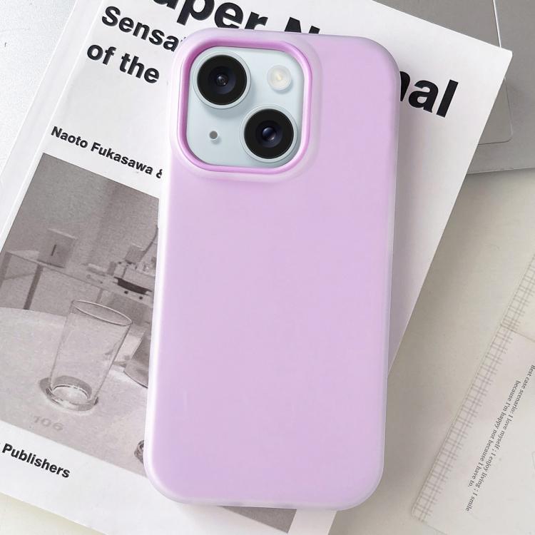 For iPhone 15 Jelly Color Matte Feel PC Hybrid TPU Phone Case