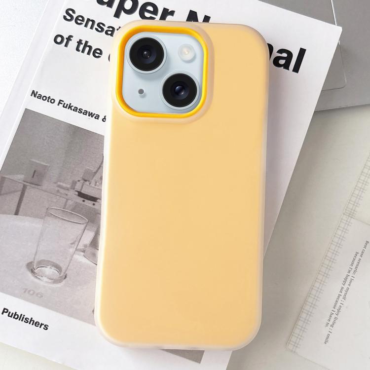 For iPhone 15 Jelly Color Matte Feel PC Hybrid TPU Phone Case