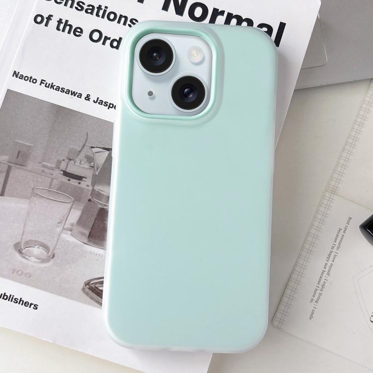 For iPhone 15 Jelly Color Matte Feel PC Hybrid TPU Phone Case