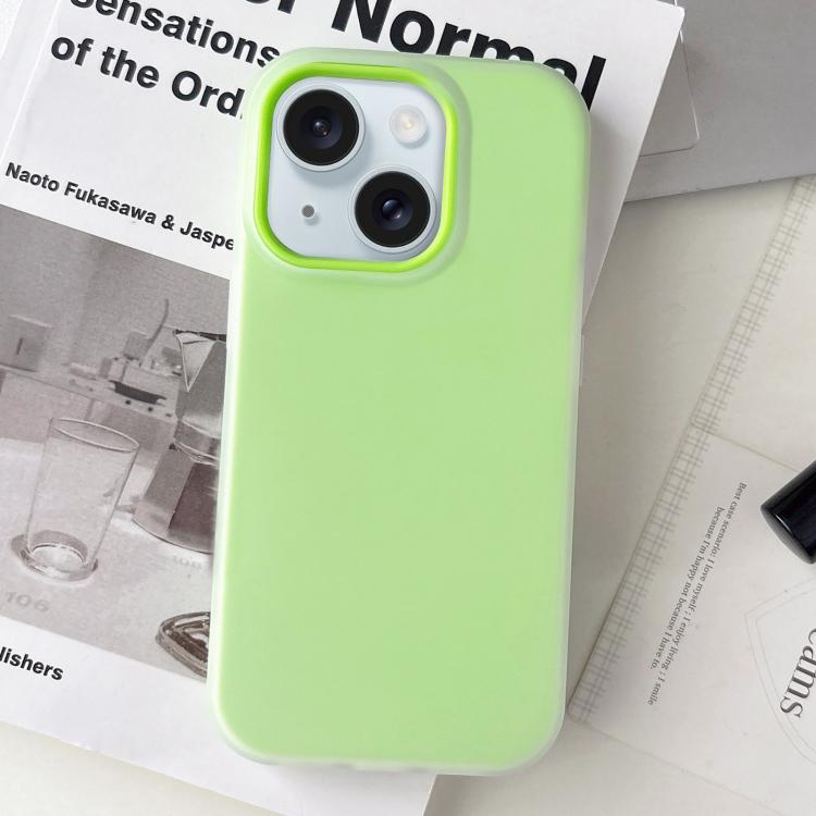 For iPhone 15 Jelly Color Matte Feel PC Hybrid TPU Phone Case