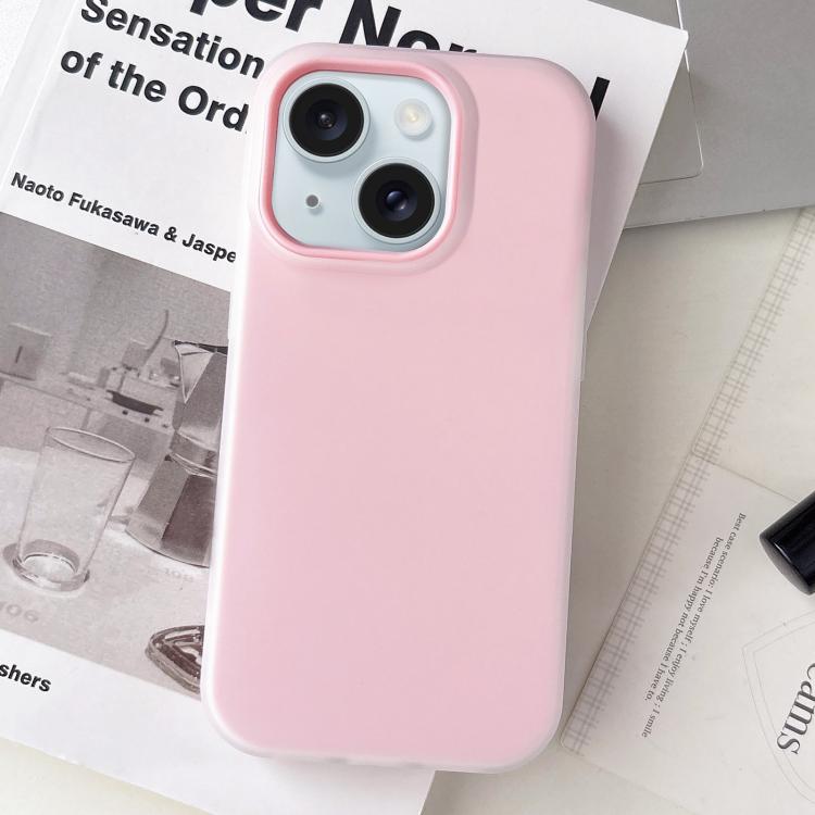 For iPhone 15 Jelly Color Matte Feel PC Hybrid TPU Phone Case