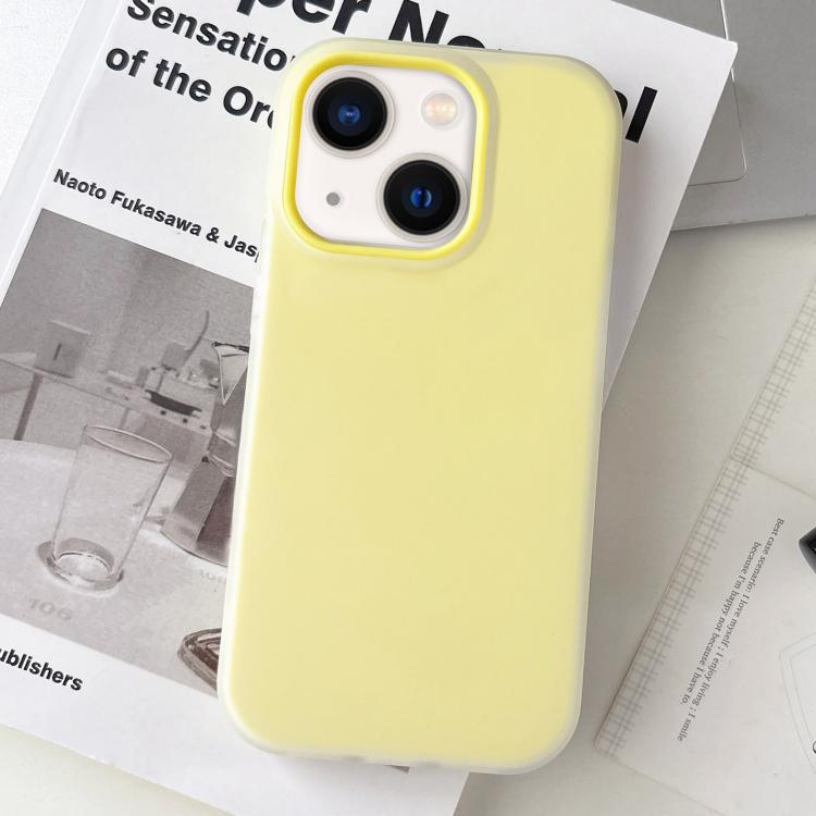 For iPhone 14 Jelly Color Matte Feel PC Hybrid TPU Phone Case