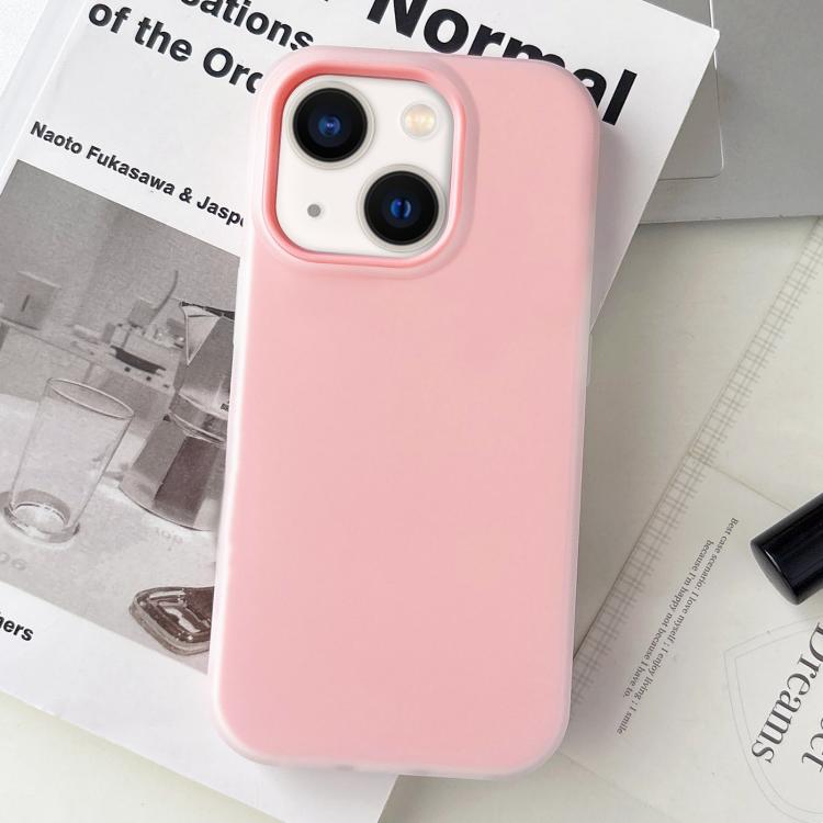 For iPhone 14 Jelly Color Matte Feel PC Hybrid TPU Phone Case