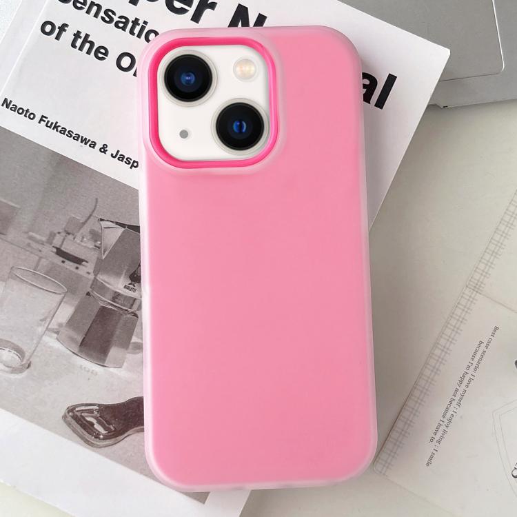 For iPhone 13 Jelly Color Matte Feel PC Hybrid TPU Phone Case