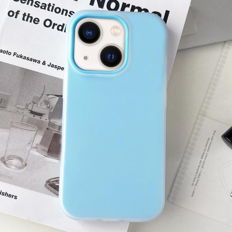For iPhone 13 Jelly Color Matte Feel PC Hybrid TPU Phone Case