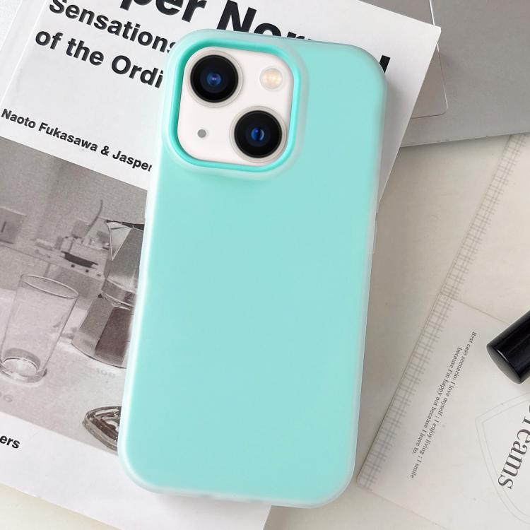 For iPhone 13 Jelly Color Matte Feel PC Hybrid TPU Phone Case