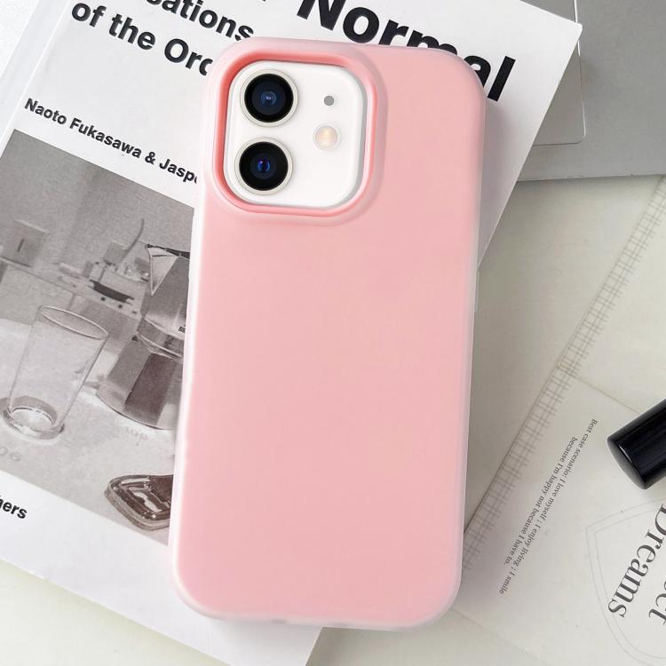 For iPhone 12 Jelly Color Matte Feel PC Hybrid TPU Phone Case