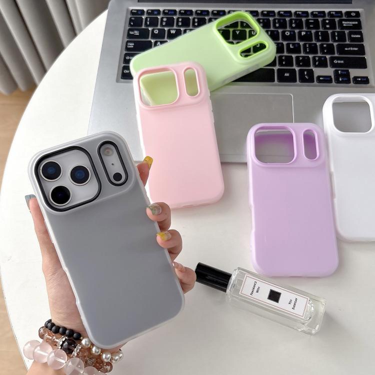 For iPhone 16 Jelly Color Matte Feel PC Hybrid TPU Phone Case