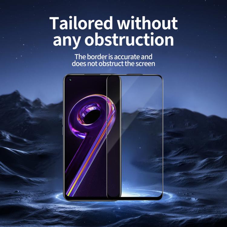 For Realme 9 Pro Do As You Wish Silk Screen Printed HD Tempered Glass Film - Black