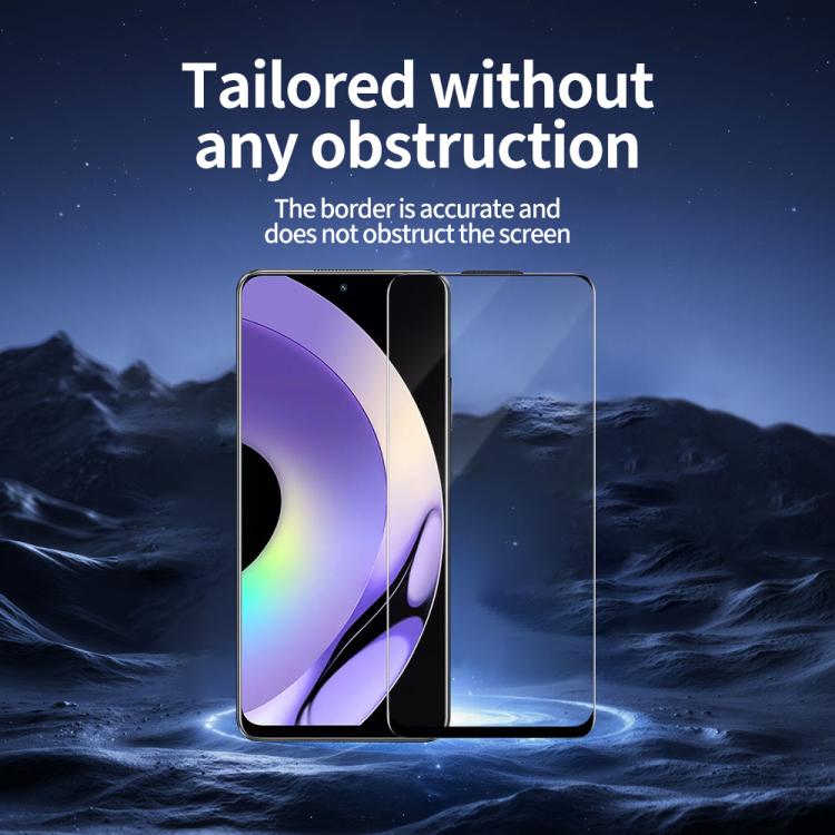 For Realme 10 Pro Do As You Wish Silk Screen Printed HD Tempered Glass Film - Black