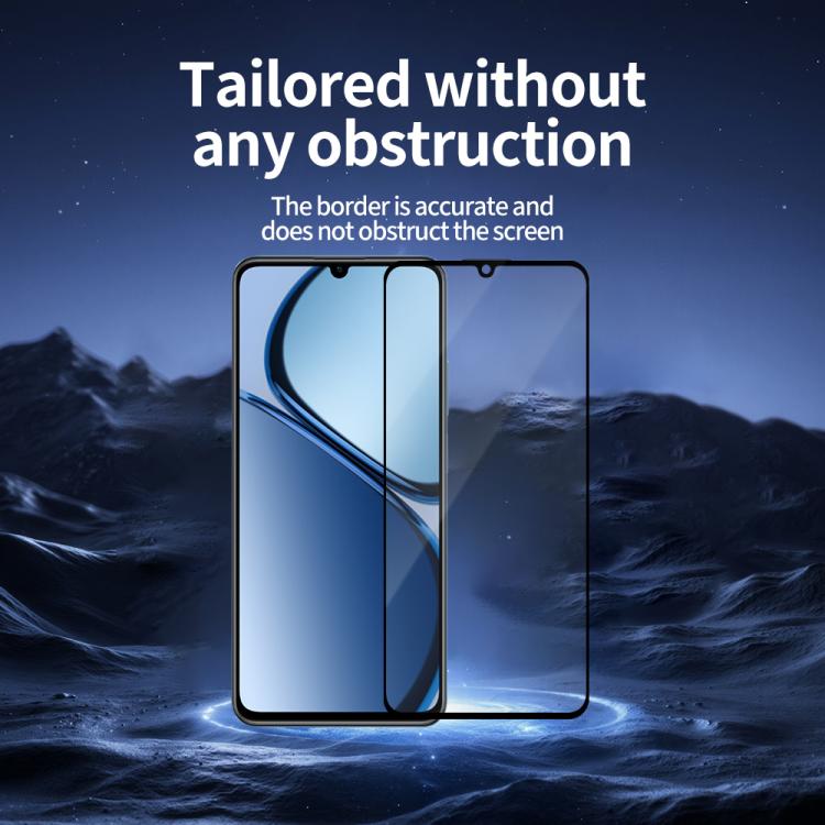 For Realme C65s Do As You Wish Silk Screen Printed HD Tempered Glass Film - Black