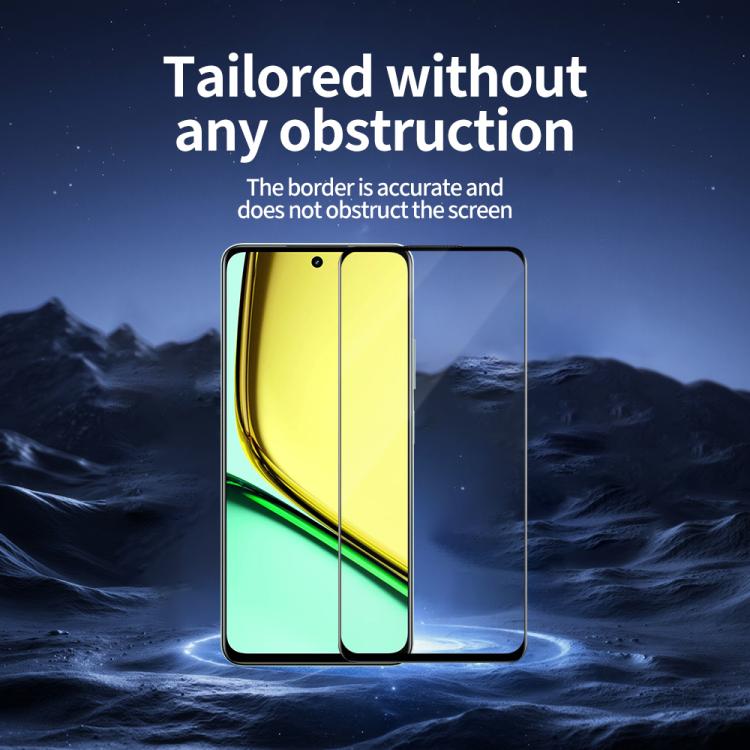 For Realme C67 4G / 5G Do As You Wish Silk Screen Printed HD Tempered Glass Film - Black