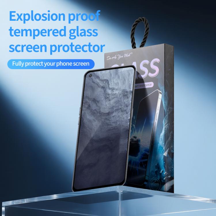 For Realme GT Neo2T Do As You Wish Silk Screen Printed HD Tempered Glass Film - Black