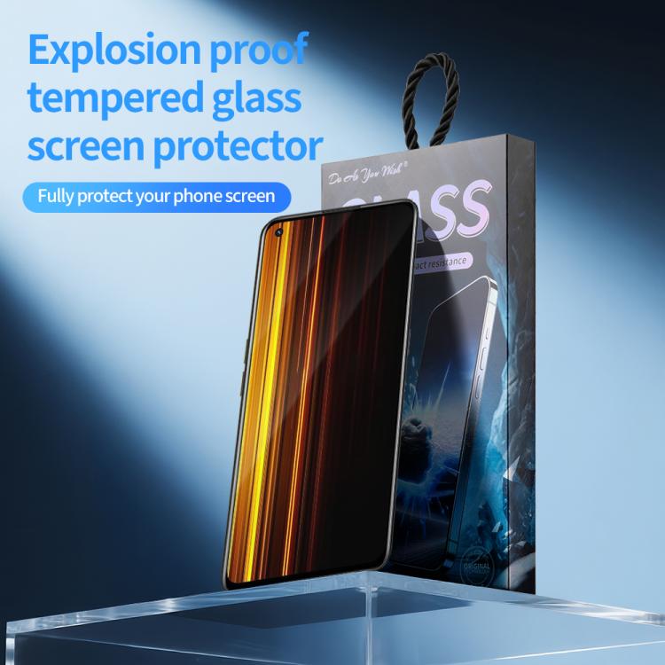 For Realme GT Neo3T Do As You Wish Silk Screen Printed HD Tempered Glass Film - Black