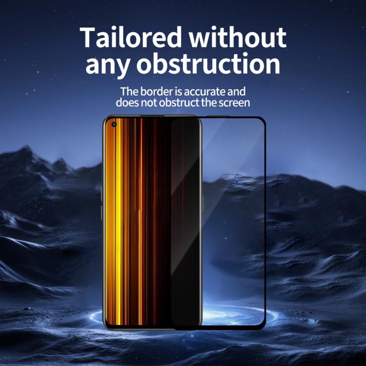 For Realme GT Neo3T Do As You Wish Silk Screen Printed HD Tempered Glass Film - Black