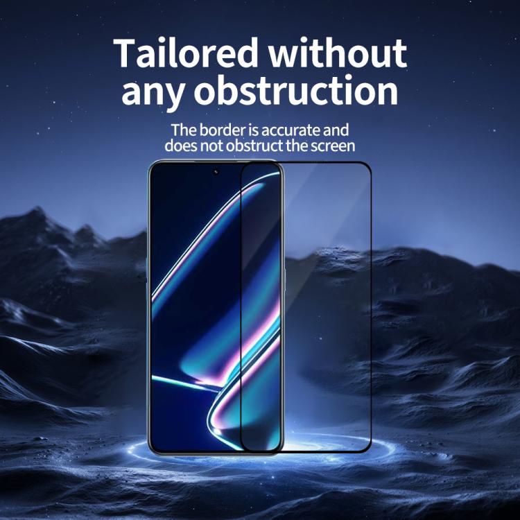 For Realme GT Neo5 SE Do As You Wish Silk Screen Printed HD Tempered Glass Film - Black