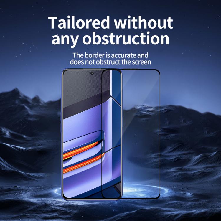 For Realme GT Neo3 Do As You Wish Silk Screen Printed HD Tempered Glass Film - Black