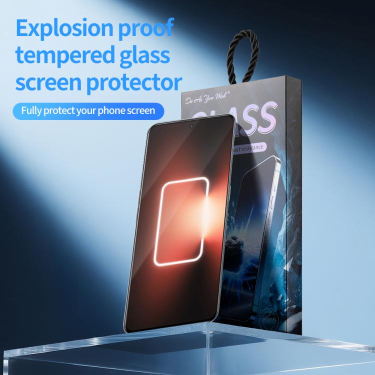 For Realme GT Neo 5 5G Do As You Wish Silk Screen Printed HD Tempered Glass Film - Black