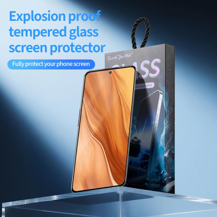 For Realme GT 2 Explorer Master Do As You Wish Silk Screen Printed HD Tempered Glass Film - Black