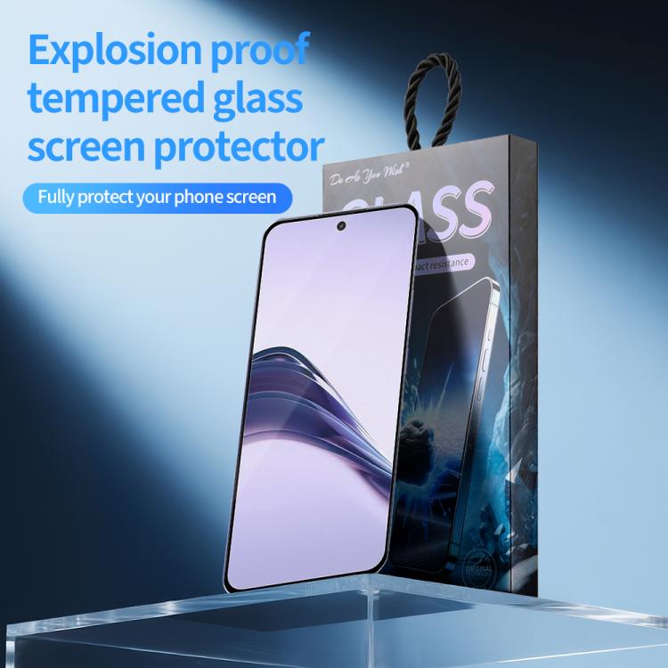 For Realme 13 Pro Do As You Wish Silk Screen Printed HD Tempered Glass Film - Black