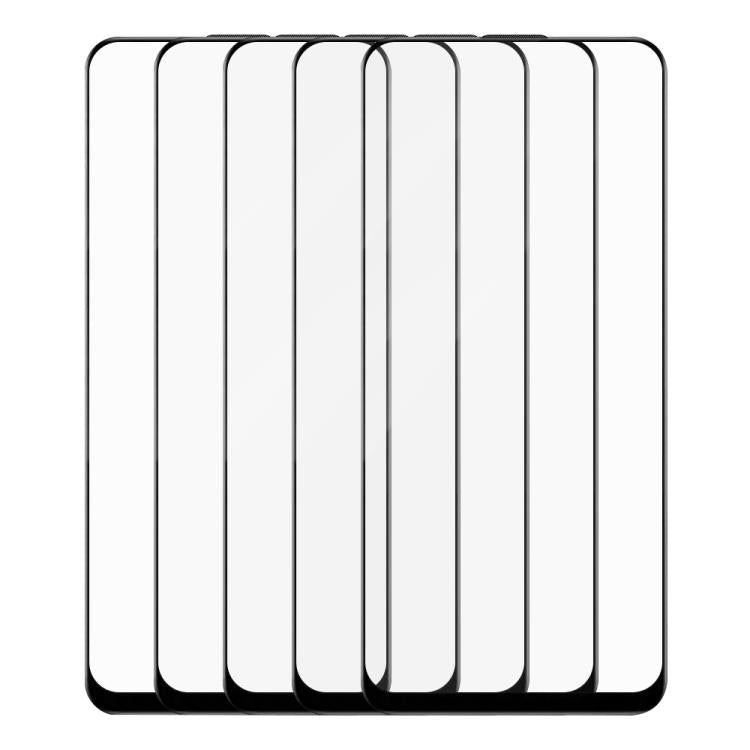 For Realme 8 4G / 8 Pro 5pcs / Pack Do As You Wish Silk Screen Printed HD Tempered Glass Film - Black