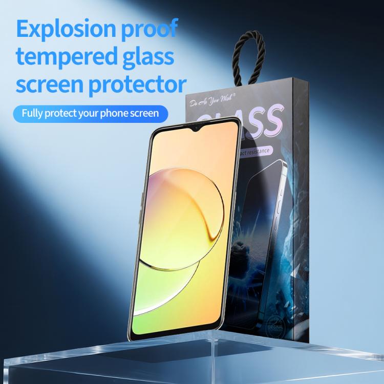 For Realme 10 5G / 10S 5pcs / Pack Do As You Wish Silk Screen Printed HD Tempered Glass Film - Black