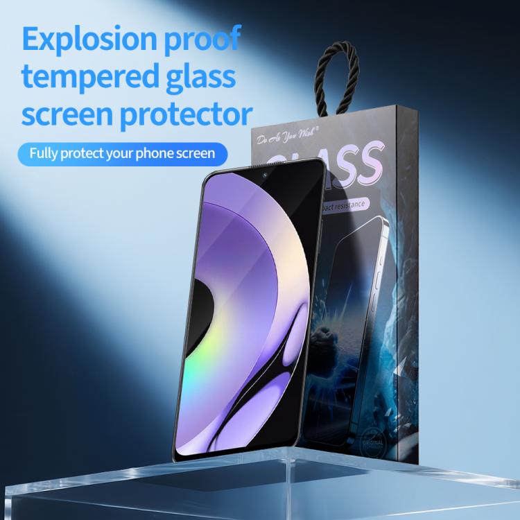 For Realme 10 Pro 5pcs / Pack Do As You Wish Silk Screen Printed HD Tempered Glass Film - Black