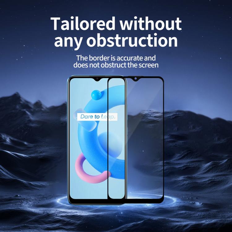 For Realme C20 5pcs / Pack Do As You Wish Silk Screen Printed HD Tempered Glass Film - Black