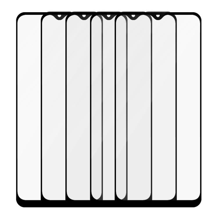 For Realme C21 / C21Y 5pcs / Pack Do As You Wish Silk Screen Printed HD Tempered Glass Film - Black