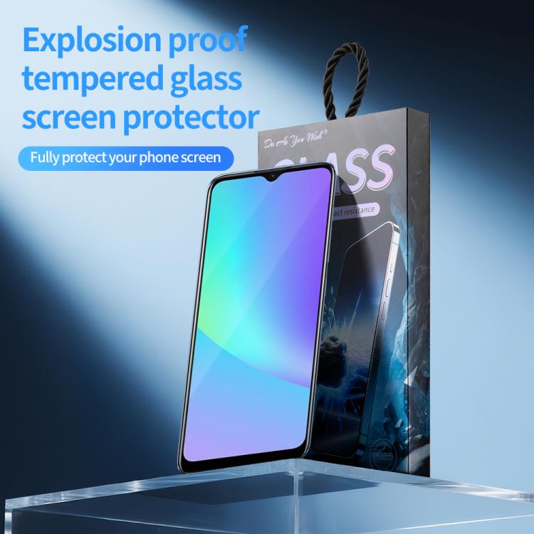For Realme C25 / C25s 5pcs / Pack Do As You Wish Silk Screen Printed HD Tempered Glass Film - Black