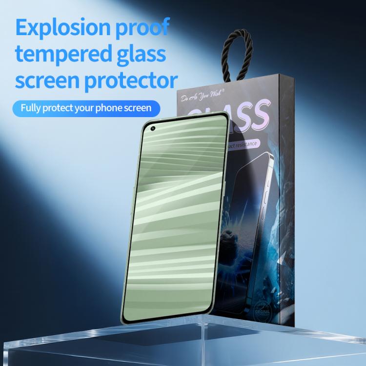 For Realme GT2 Pro 5pcs / Pack Do As You Wish Silk Screen Printed HD Tempered Glass Film - Black