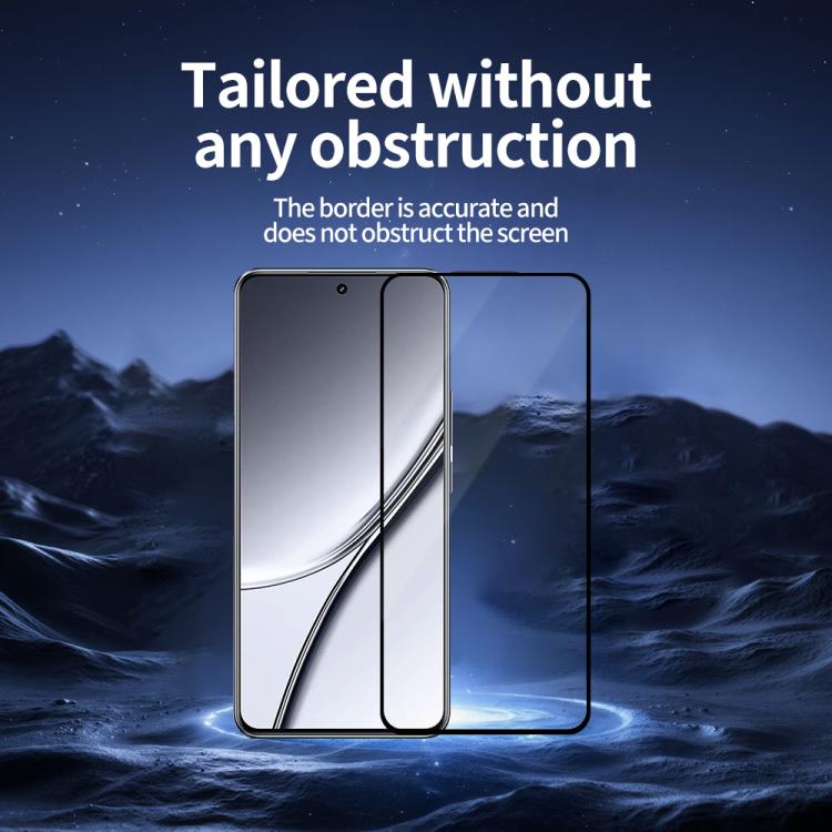 For Realme GT5 5pcs / Pack Do As You Wish Silk Screen Printed HD Tempered Glass Film - Black