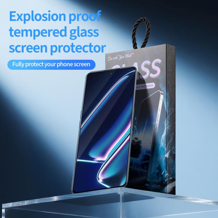For Realme GT Neo5 SE 5pcs / Pack Do As You Wish Silk Screen Printed HD Tempered Glass Film - Black