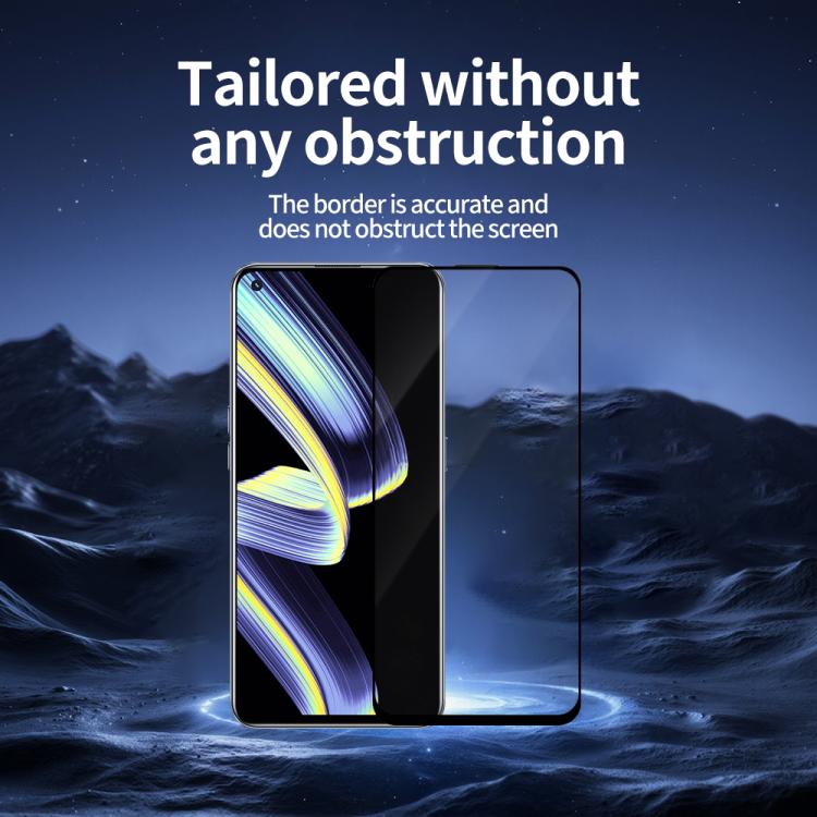 For Realme GT Neo 5pcs / Pack Do As You Wish Silk Screen Printed HD Tempered Glass Film - Black