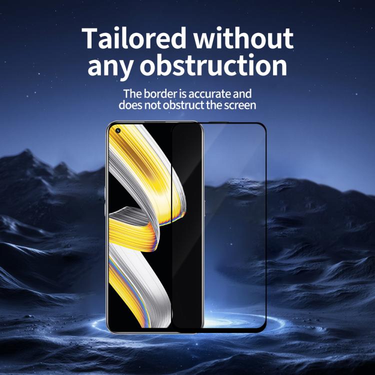 For Realme GT Neo Flash 5pcs / Pack Do As You Wish Silk Screen Printed HD Tempered Glass Film - Black