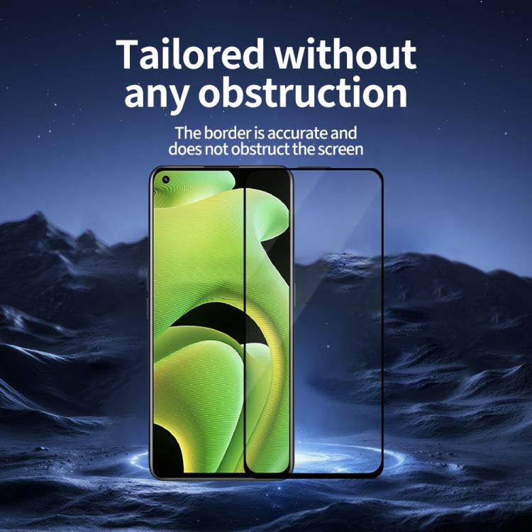 For Realme GT Neo2 5pcs / Pack Do As You Wish Silk Screen Printed HD Tempered Glass Film - Black