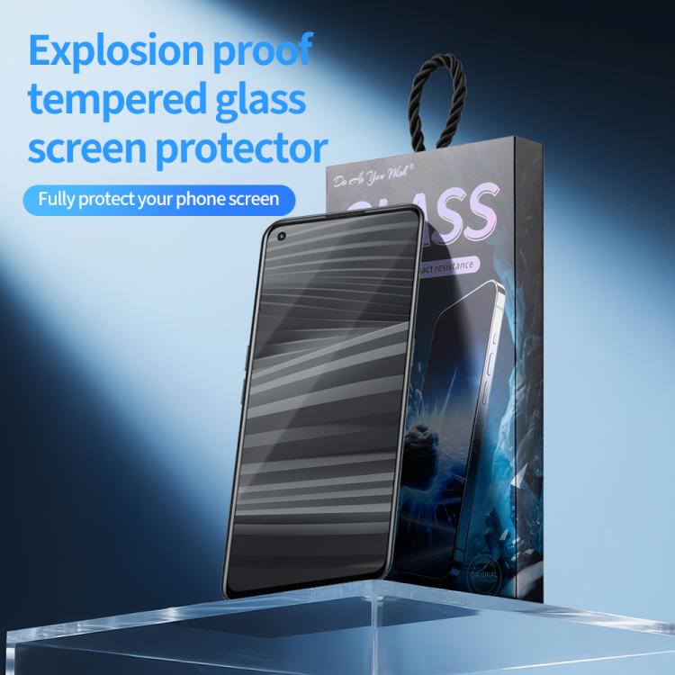 For Realme GT2 5pcs / Pack Do As You Wish Silk Screen Printed HD Tempered Glass Film - Black