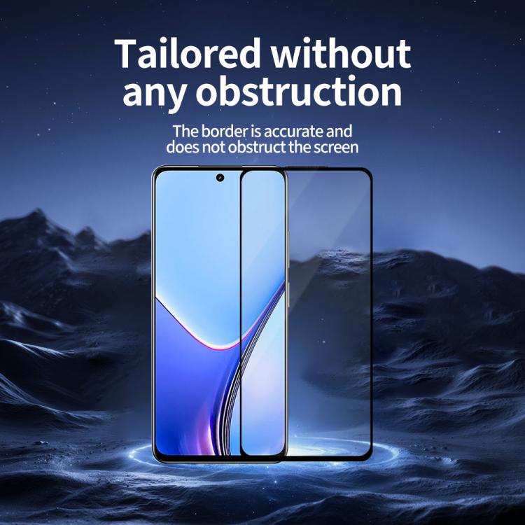 For Realme 11x 5G 5pcs / Pack Do As You Wish Silk Screen Printed HD Tempered Glass Film - Black