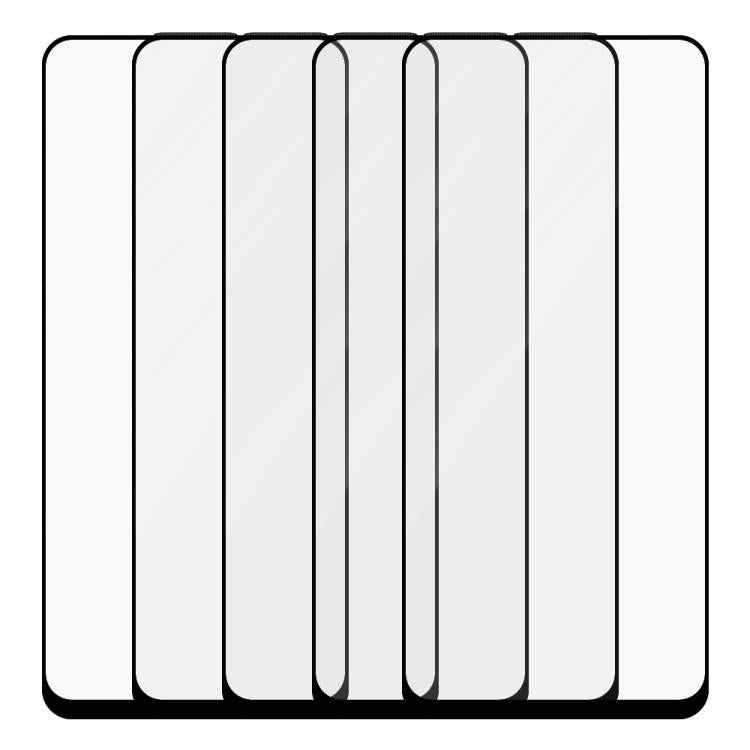 For Realme 9 5pcs / Pack Do As You Wish Silk Screen Printed HD Tempered Glass Film - Black